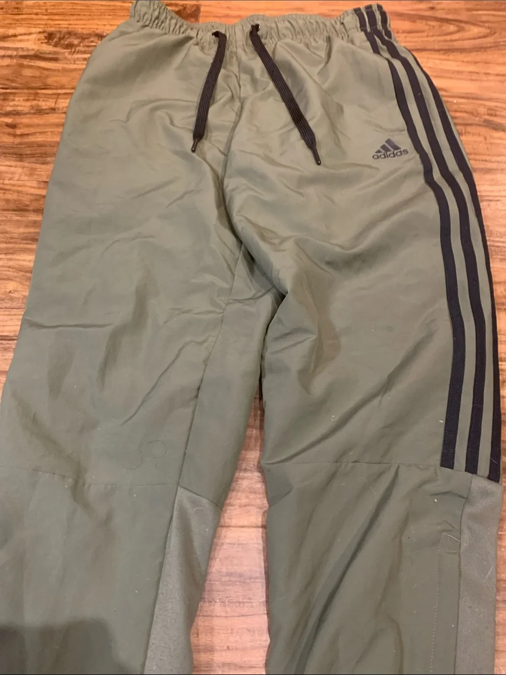 adidas Green Track Pants with Black Stripes - Picture 8 of 9